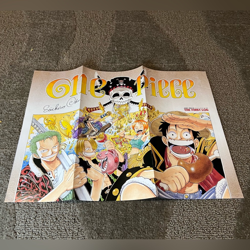 Shonen Jump Magazine One Piece Poster First Log Japan Exclusive Anime Manga Toei